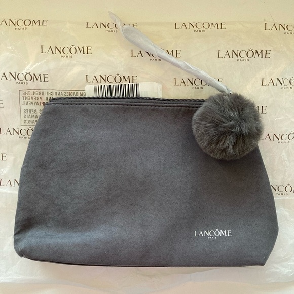 Lancome Handbags - Lancome Gray Wristlet/Cosmetic Bag Brand New